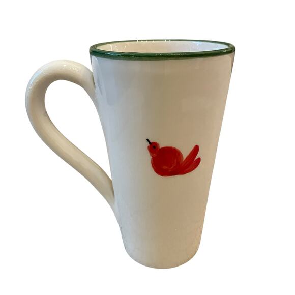 VIETRI Old St. Nick Latte Mug with Birds Hand Painted Santa Claus Made in Italy - Picture 2 of 13